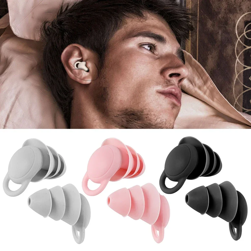 

Soundproof Earplugs Three Layer Anti Noise Silicone Earplugs Waterproof Swimming Earplugs Sleep Noise Reduction Ear Protector