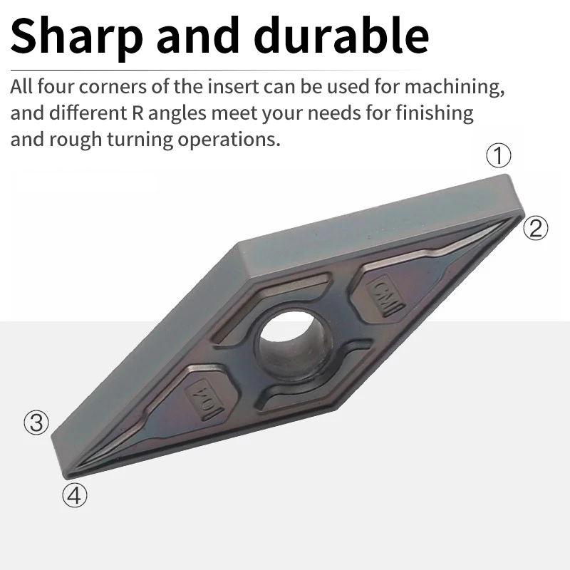 

Режущее лезвие MZG VNMG160404, чугунное лезвие из сплава карбида вольфрама из нержавеющей стали с ЧПУ