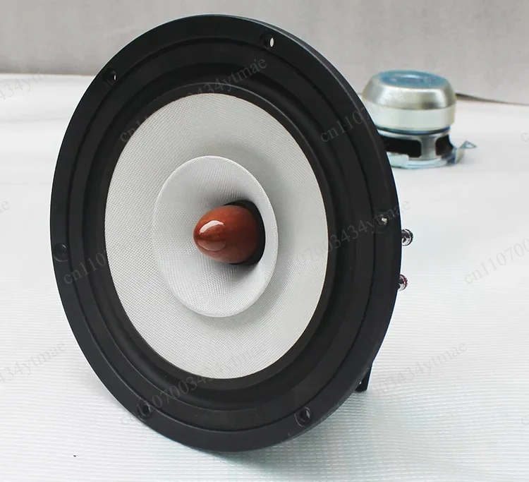 6.5 Inch Full Range Speaker Solid Wood Bullet Cone Fiberglass Basin 60W 8Ohm Home Audio Full Frequency Loudspeaker Unit