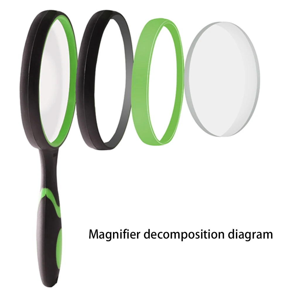 10X Magnifying Glass Handheld Magnifier Smooth Appearance Superb Craftsmanship Thickened Glass Lens Portable Eye Loupe