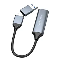4K USB3.0/2.0 Type-C Video Capture Card 1080P HDMI-compatible Game Grabber Box for PC Computer DSLR Camera Live Streaming Record