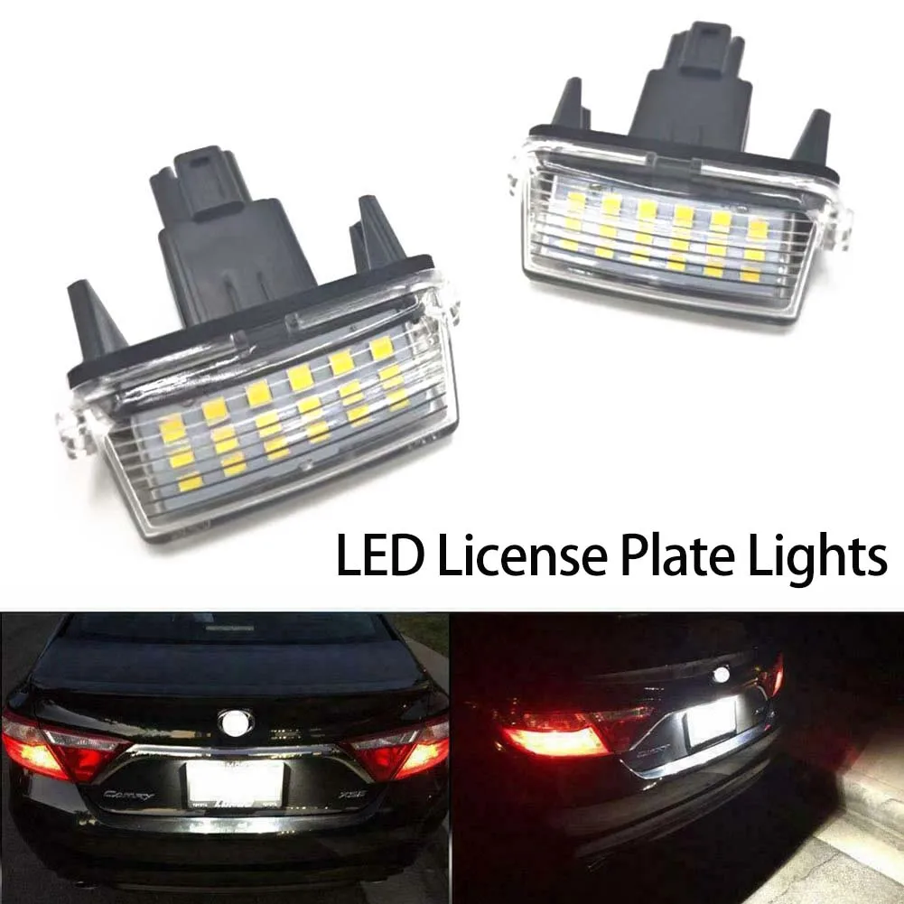 LED License Number Plate LED Lamp Light For Toyota Camry Corolla Prius Yaris Highland Avalon Auris Vios Esquire EZ Noah Proace