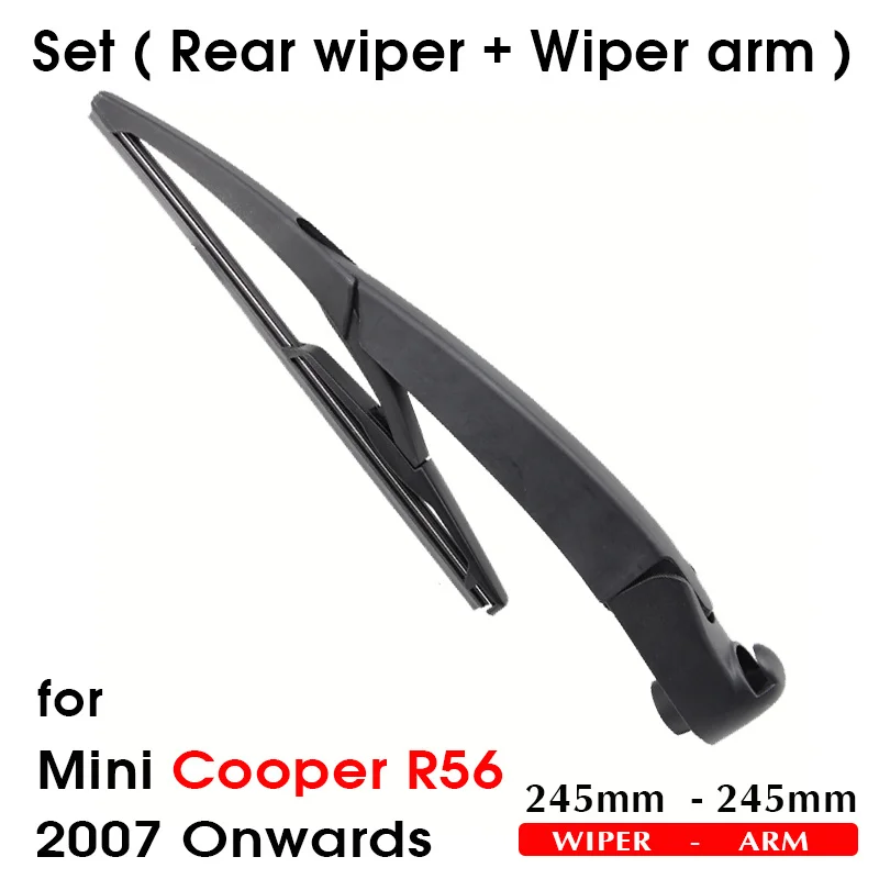 Car Wiper Blade For Mini Cooper R56 2007 Onwards Rear Back Windshield Windscreen Rear Wiper 245mm+Arm 245mm Car Accessories