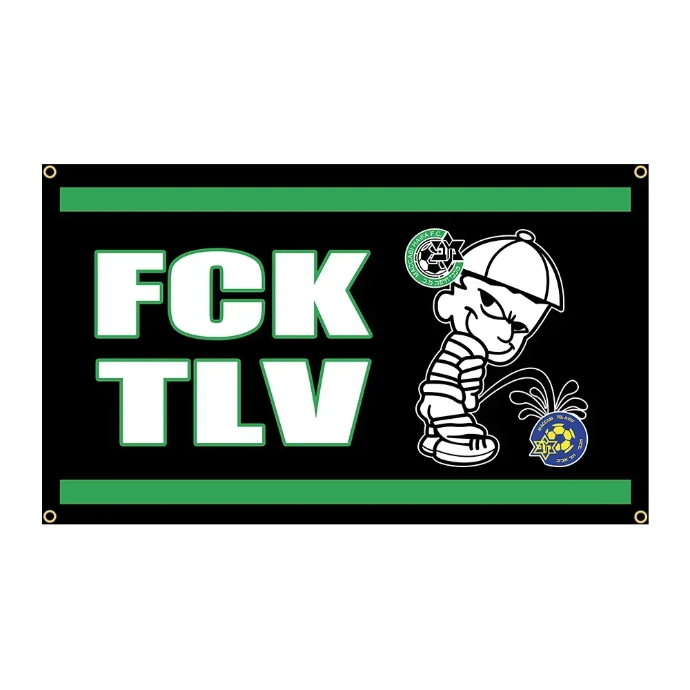 FCK TLV Haifa Lsrael FC العلم البوليستر المطبوعة راية المنزل أو في الهواء الطلق للديكور 90x150 سنتيمتر نسيج المرآب أعلام لغرف النوم
