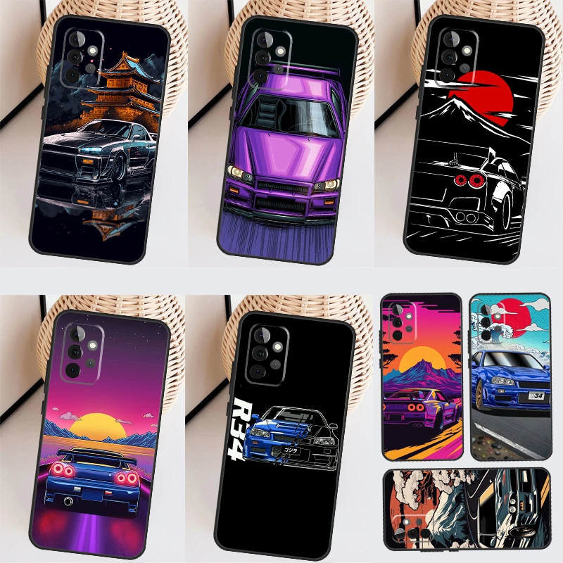 Skyline GTR R34 Case For Samsung Galaxy A53 A33 A23 A13 A14 A24 A34 A54 A52 A32 A22 A12 A51 A71 A21S Cover