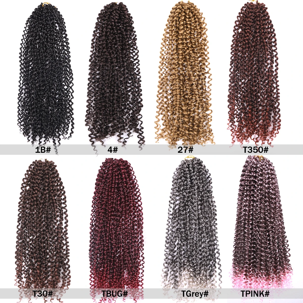  Passion Twist Crochet Hair Water Wave Bohemian Braiding  Hair Extensions  Faux  Locs Spring Butterfly Curly Braids For Women