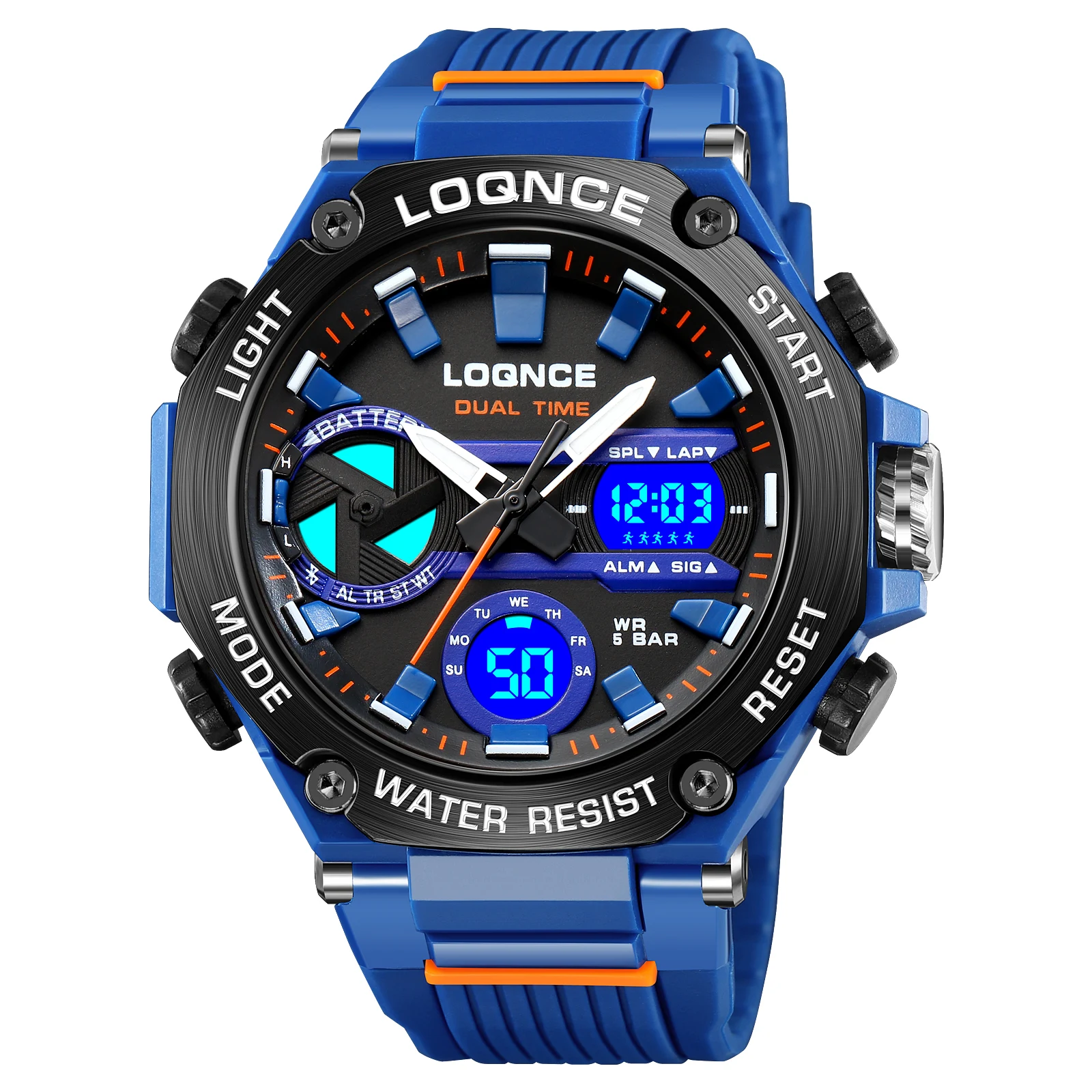 LOQNCE Brand Men Digital Watch Waterproof Watches Sport Wristwatch Dual Time Display Watch Male Relogio Masculino reloj hombre