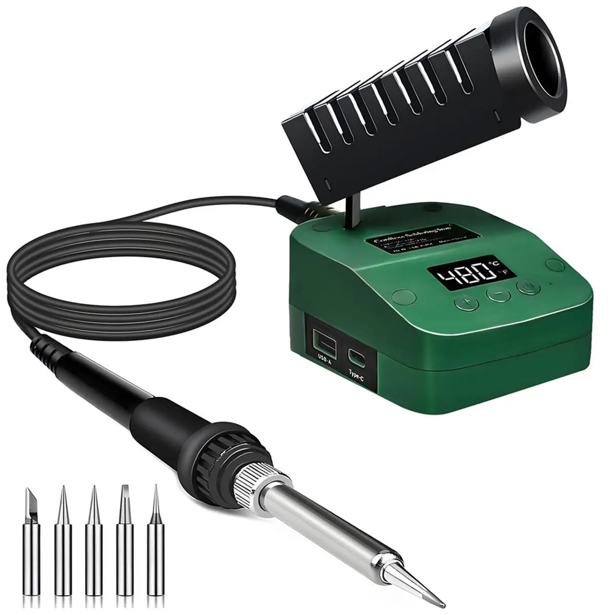 Promotional-Soldering Iron for 18V Home and Garden PBA Battery, Fast Heating Soldering Station with Digital Display USB Type-C