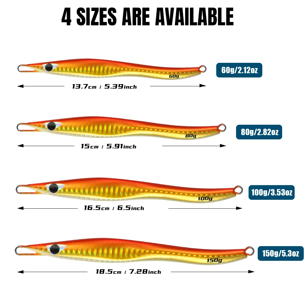JIGGING PRO G2 Nadel-Vertikal-Metalljig 60g-250g Schnell Sinkender Salzwasser-Köder für Tiefsee-Thunfisch, Bernsteinmakrele, Königsfisch Vertikal-Jig – Detail 3