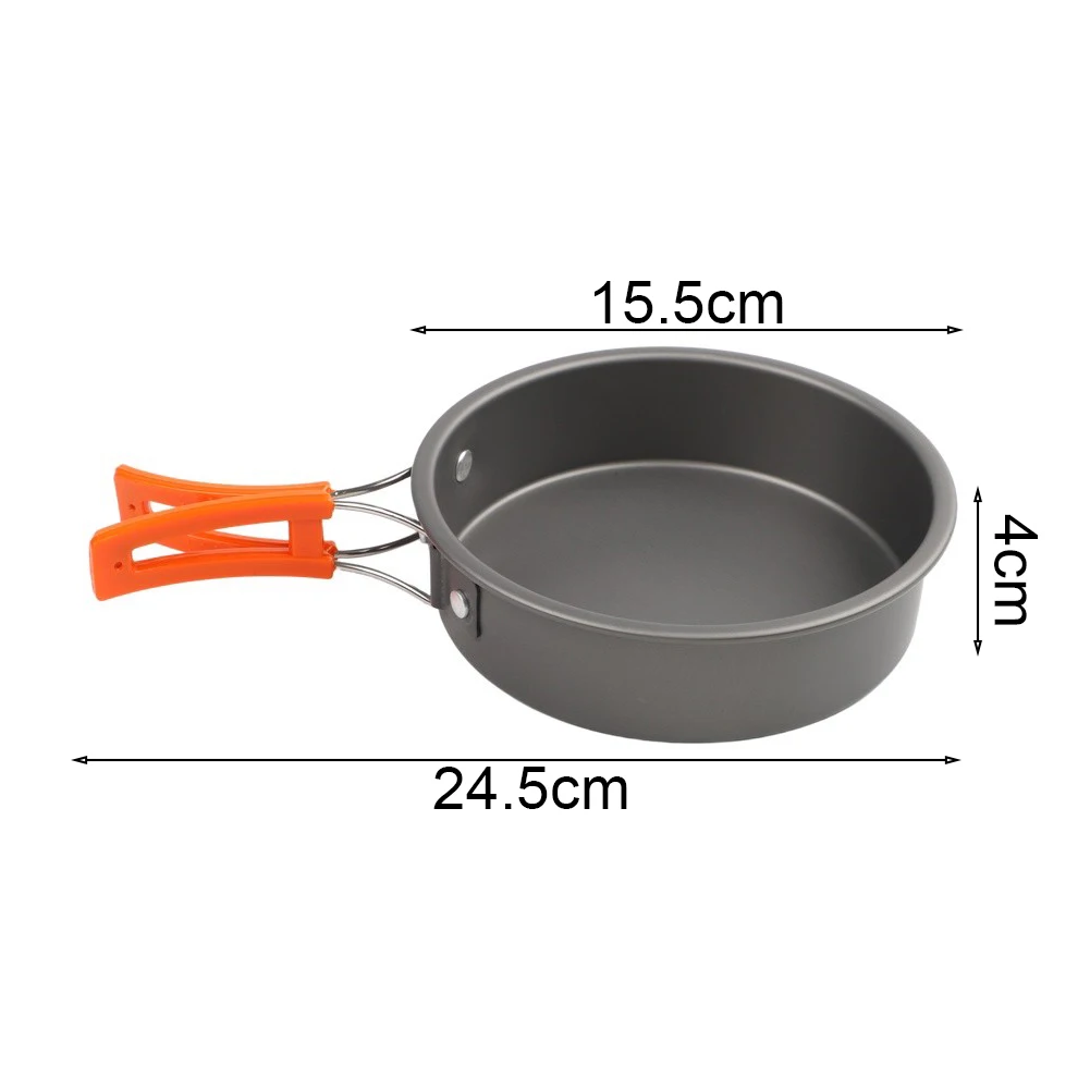 1pc Frying Pan Alumina Conducts Heat Quickly 2-3 People Camping Non-Stick Foldable Small Size Frying Pan Camping Cooking Pans - view 4