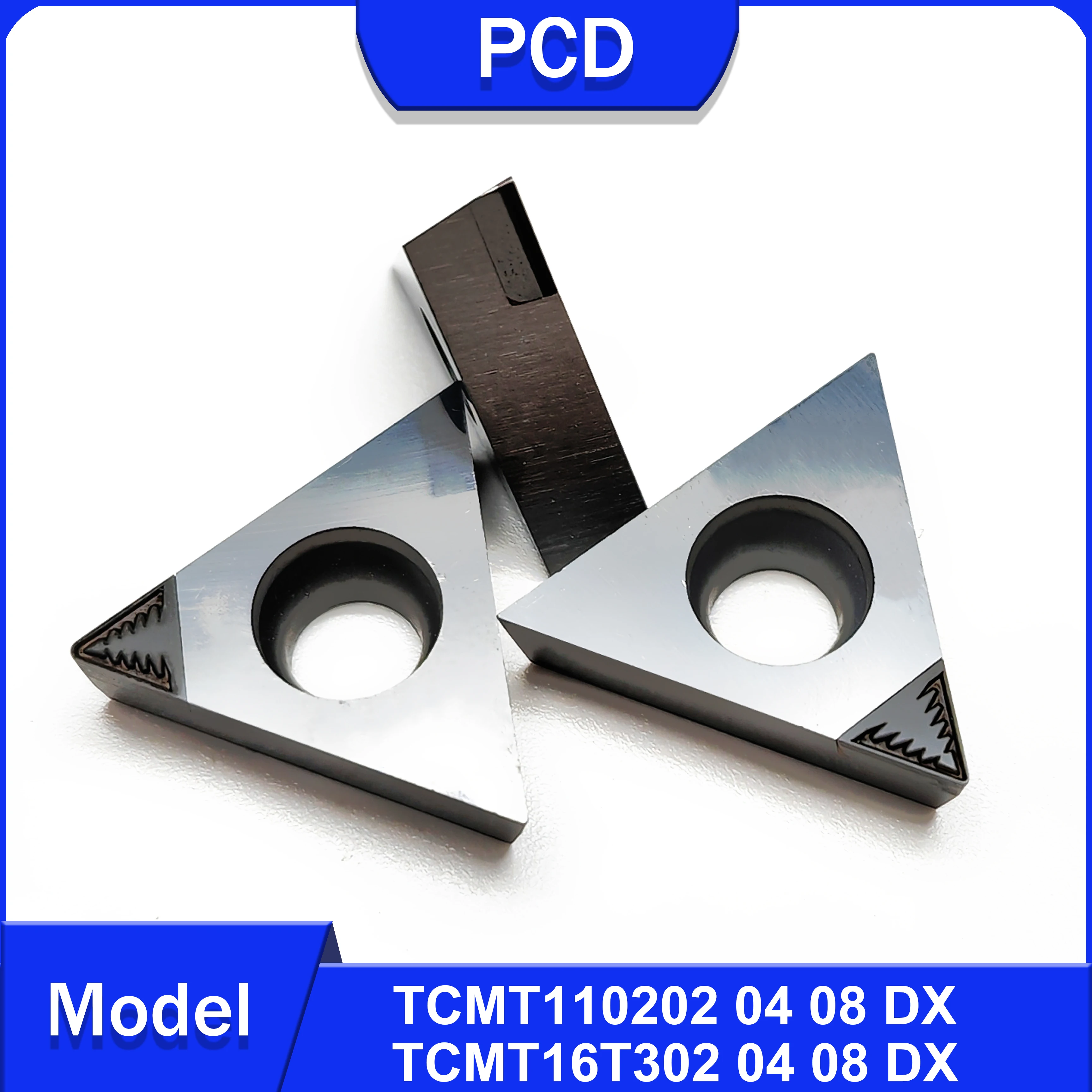 Ferramenta de Quebra de Chip Pcd Tcmt11 Tcmt16 dx Adequado para Metais Não Metalizados Adequado para Alumínio e Cobre com Alto Acabamento Tcmt