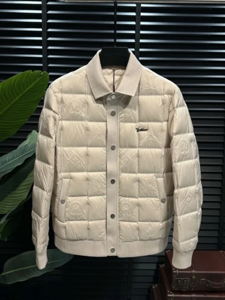 

Мужская осенне-зимняя новинка, удобная модная куртка с воротником-стойкой, пуховое пальто-стойка, антибактериальное пальто-стойка Long Sve