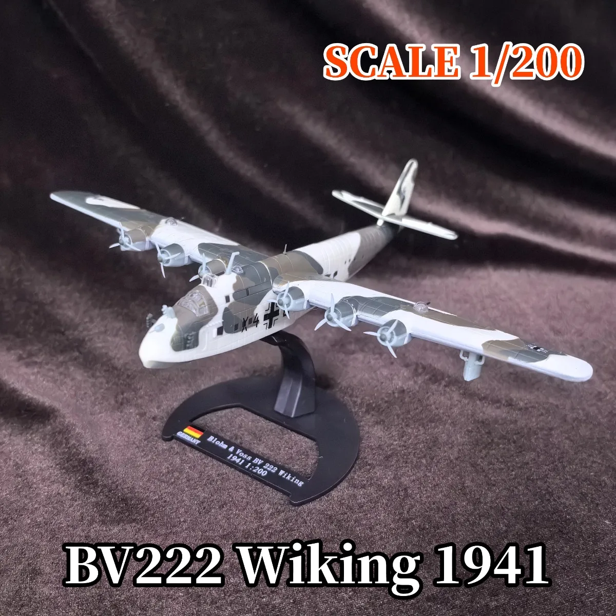 

Масштаб 1:200 BV222 Wiking 1972, модель истребителя, военная копия самолета, авиационный бомбардировщик времен Второй мировой войны, коллекционная игрушка