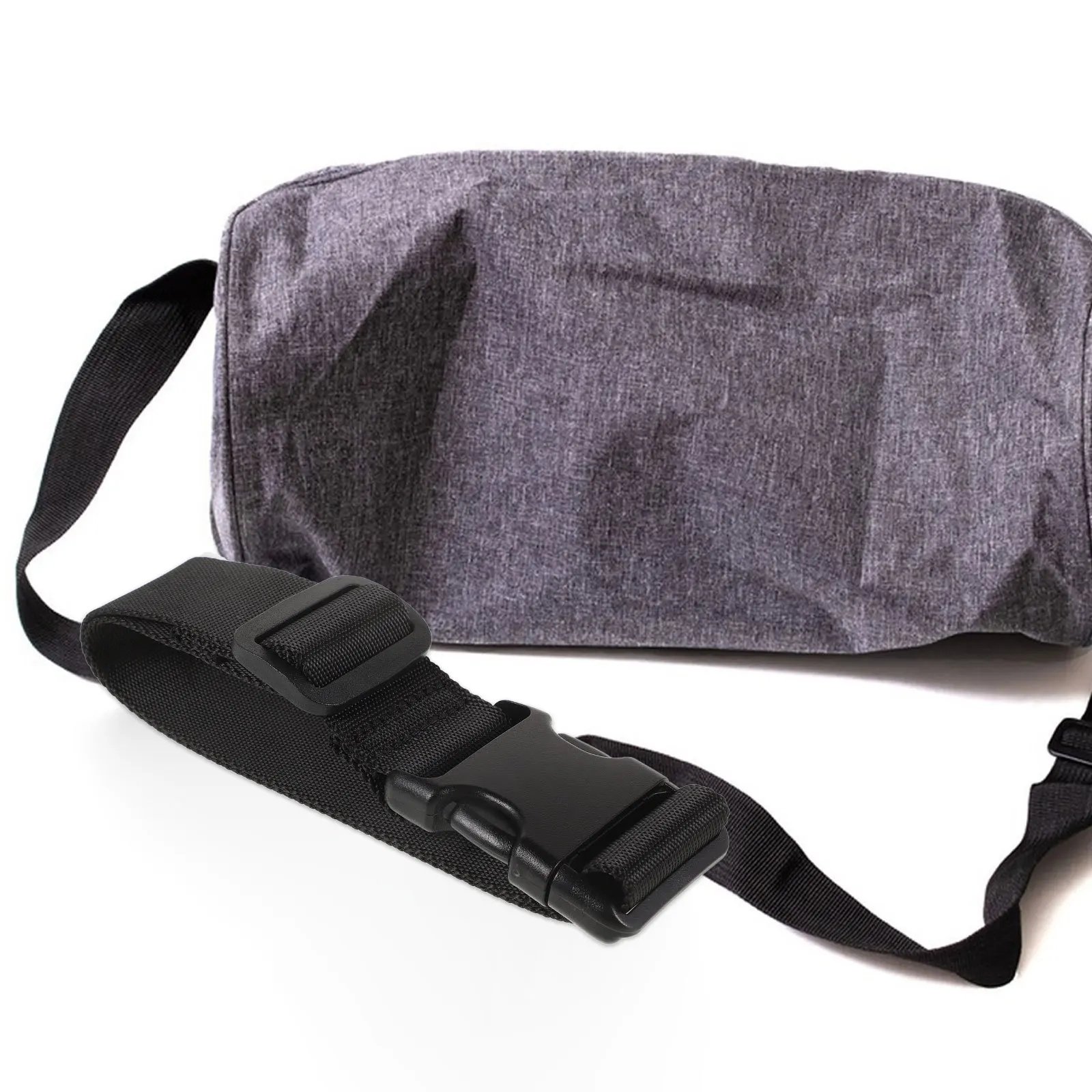 

ROMISBABA Pack Strap Waist Belt Elastic Bum Bag Holder Easy Attachment Black