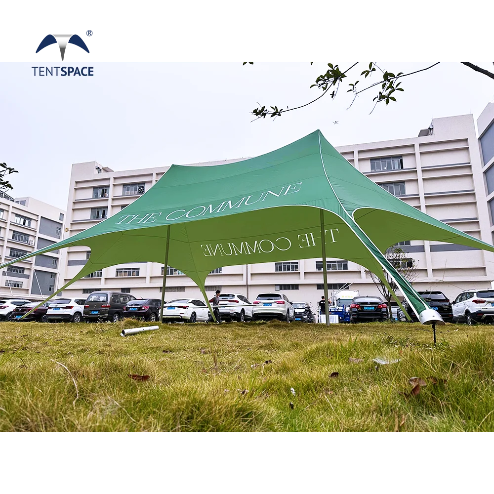 

Large Size Diameter 16m Pvc Star Tent Dye Sublimation Printing Star Tent Rpower Aluminum Support Bar 6m Star Tent For Sport Race