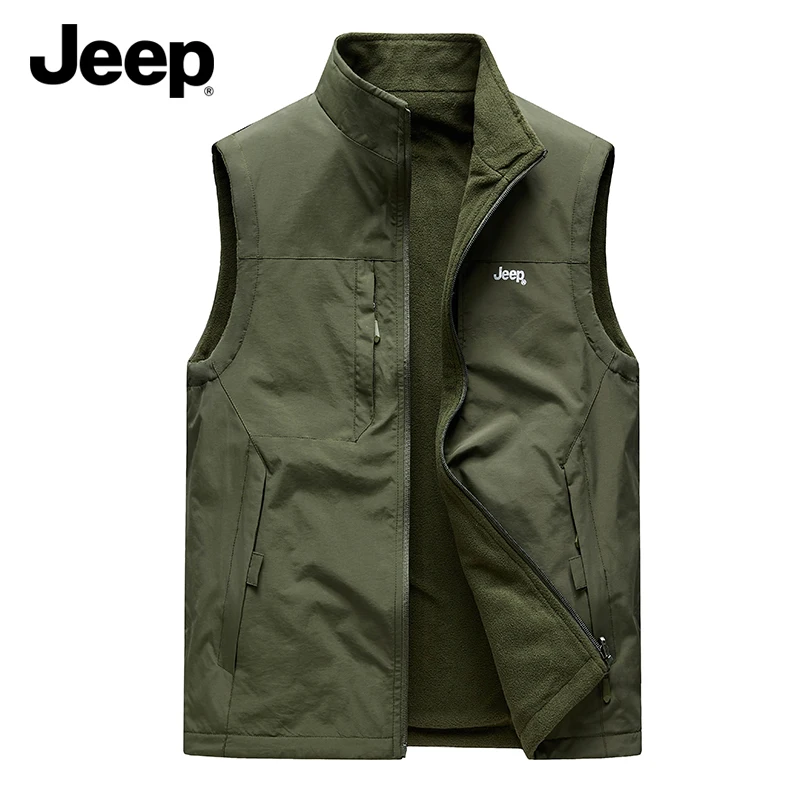 

Мужской флисовый жилет Jeep для активного отдыха, походов, тренировок, бега и повседневной носки, осень-зима