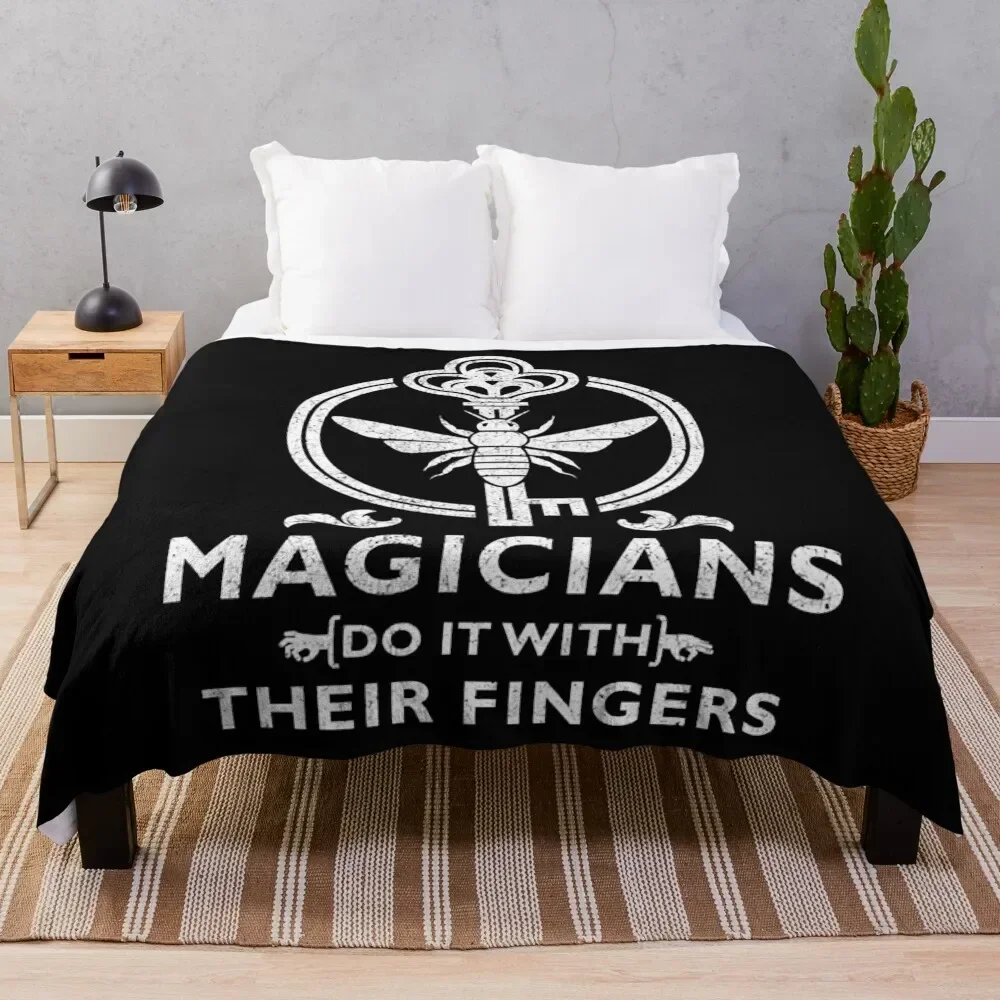 Day Gifts Magicians Do It With Their Fingers Halloween Throw Blanket decorative bed plaid Large Blankets