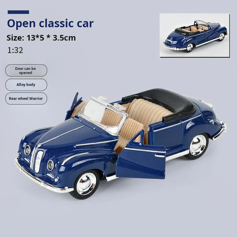 Modelo de coche clásico de aleación 1:32, adornos de coche de juguete para niños, modelo de coche extraíble, juguete para niño, juguete educativo fundido a presión