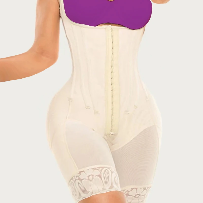 Women Body Shper Open-chest Shapewear Fajas Colombianas High Compression Hourglass Bone Abdomen Control Waist Trainer Underwear