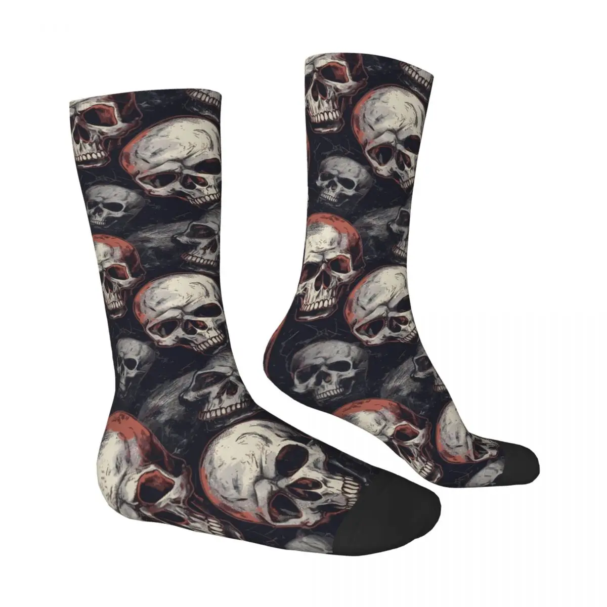 Scary Skull Bone Skeleton Socks Male Mens Women Spring Stockings Printed