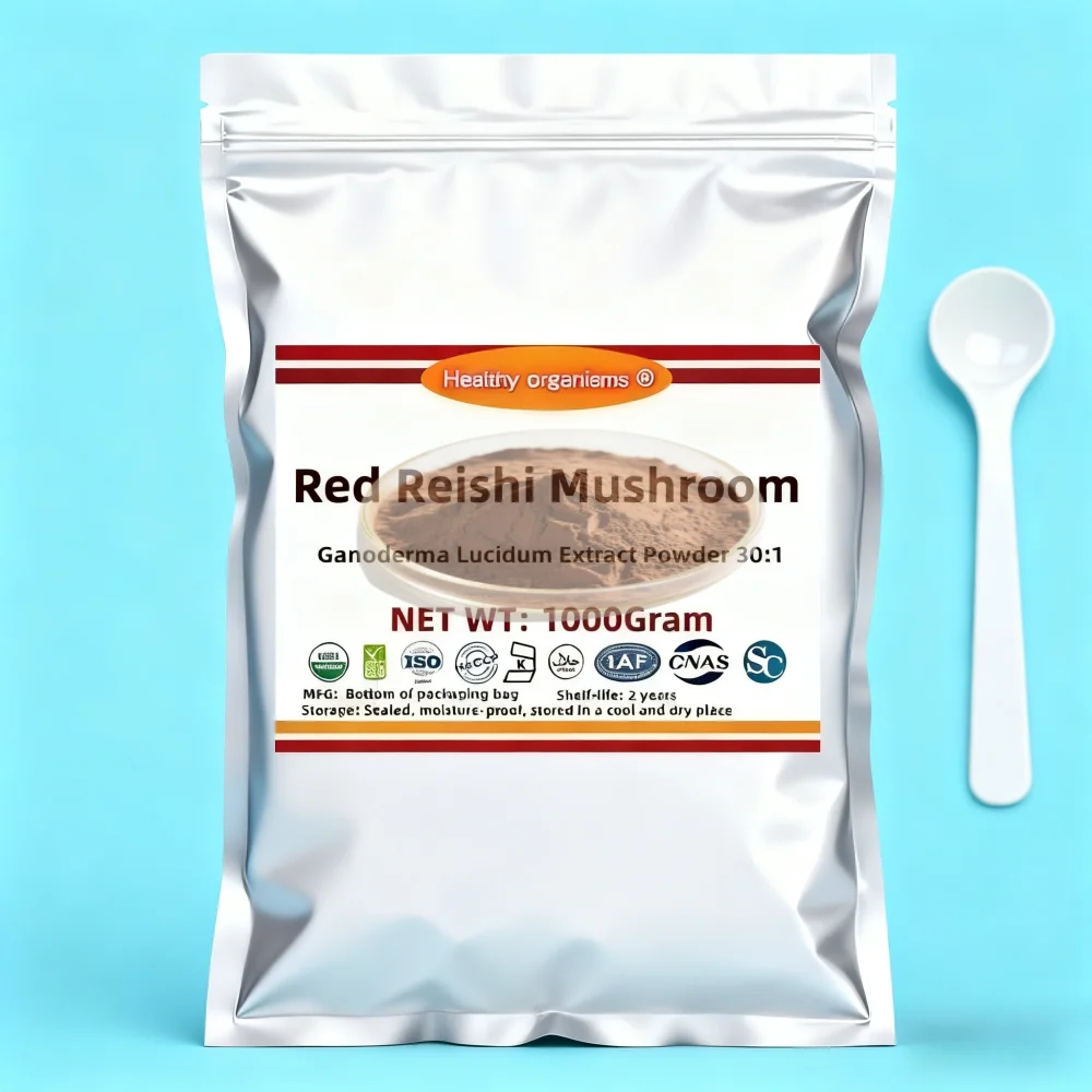 DIY Global embalaje de papel de aluminio personalizado rojo Reishi MushRoom Ext30:1, para ciencias de jabón de entrega rápida
