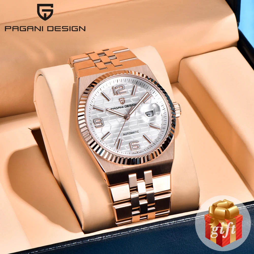 

PAGANI DESIGN 2025New Luxury Mechanical Automatic Watch StainlessSteel Waterproof Luminous BusinessMen's Festival Gift Watch+Box