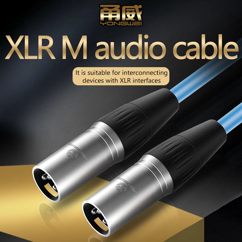 

YONGWEI Cable de alta calidad Xlr macho a hembra, Cable de Audio Hifi XLR de 3 pines, Cable de extensión de micrófono y altavoz