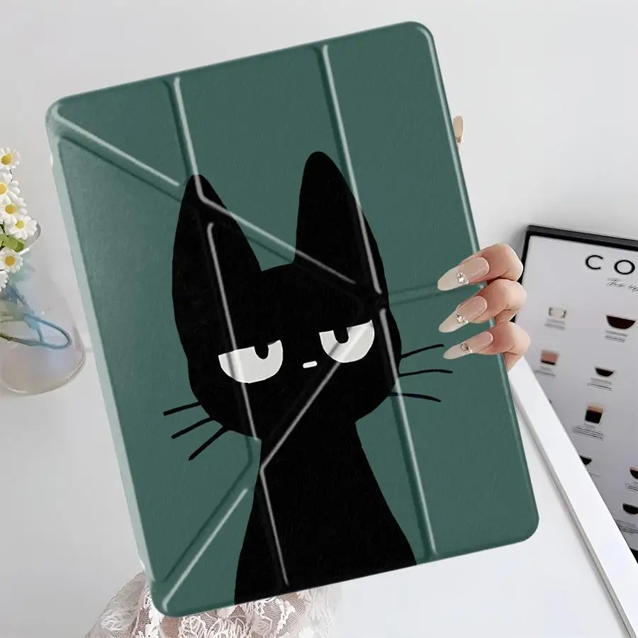 

Cute Cat Pattern Tablet Case For iPad Pro 2025 Mini 6 7 Air 4 5 M3 M2 1 2 M4 11inch Pro 11th 10th 9th 8th 7th 12.9inch Y-Fold