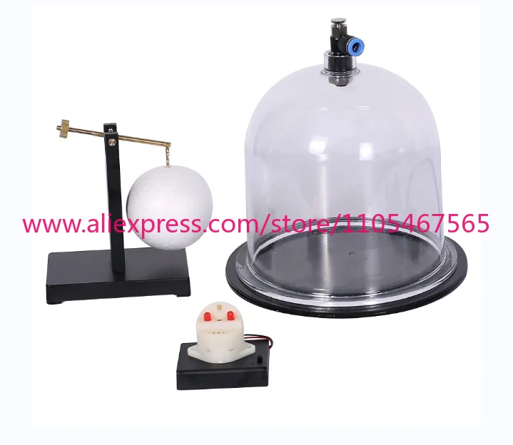 1PCS Physical Bell in Vacuum With Baroscope Glass Bell Jars for Education