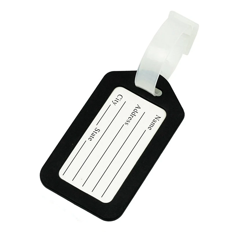 100Pcs Luggage Tags Suitcase Label Bag Travel Accessories Black