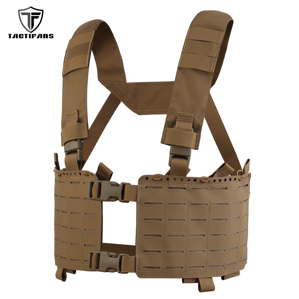 

Tactical Alpha Chest Rig Hunting Vest Laser Cut Front Placard Panel Elastic Mag Holder H Harness Airsoft Paintball Hunting Vest