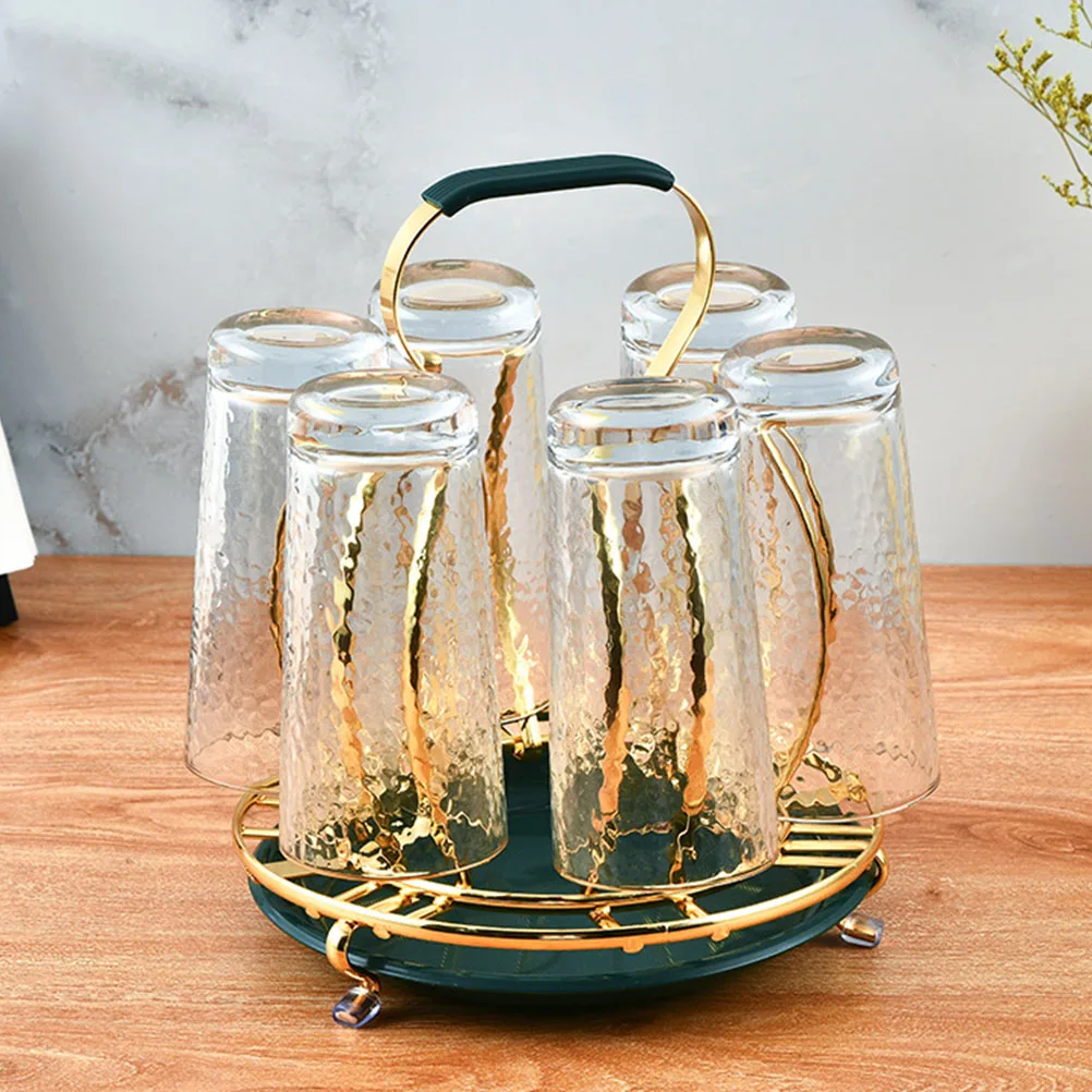 

Sturdy Iron Holder Household Cup Rack Rust Resistant Kitchen Accessory Mug Bracket Home Restaurant Use Ventilated Hollow