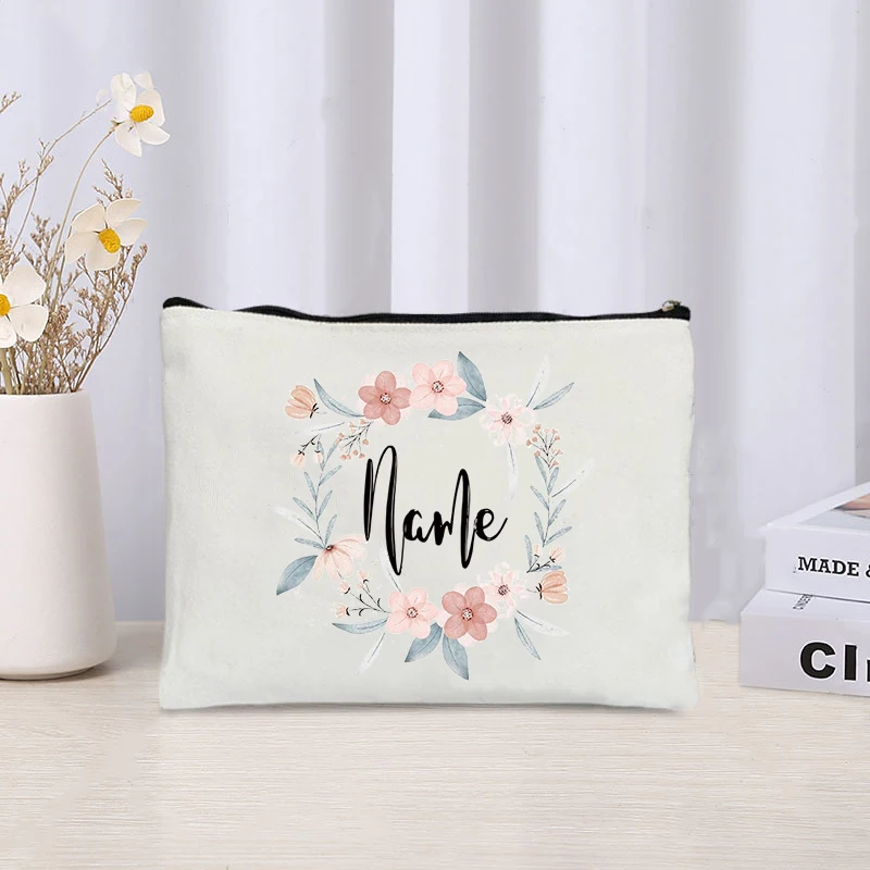 Bolsa de maquillaje personalizada con corona de novia, organizador de boda, regalo de despedida de soltera, regalos de dama de honor, estuche de propuesta