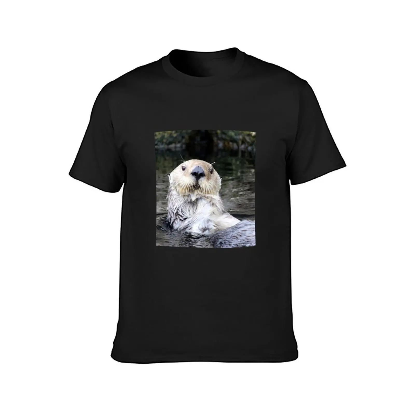 Sea Otter.....Hi There! T-Shirt customs summer clothes funnys blanks slim fit t shirts for men