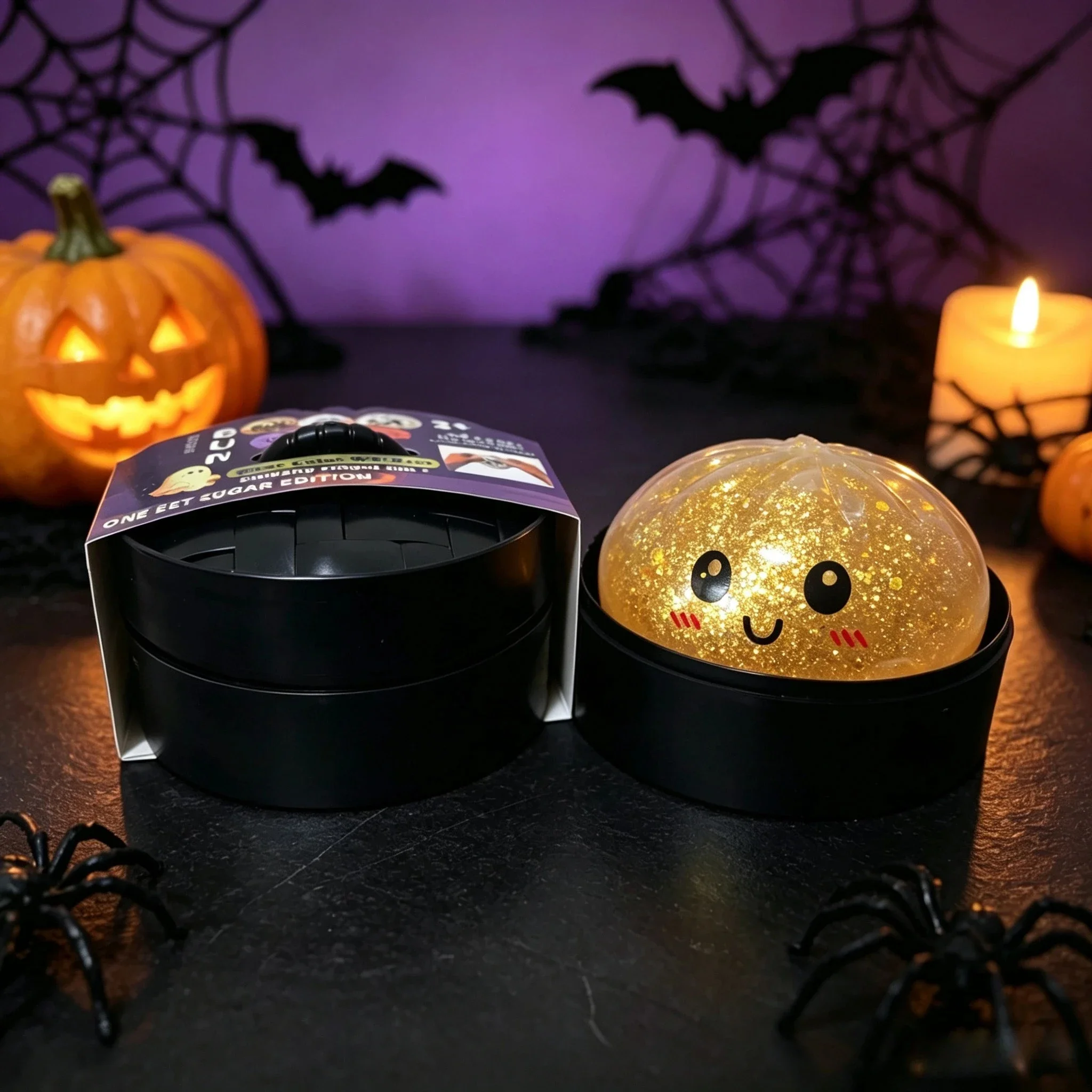 10cm Giant Dumpling Squeeze Squishy Toy, Cute Slow Rising Squeeze Stress Relief Sensory Toy, Soft Kawaii Halloween Fidget Toy