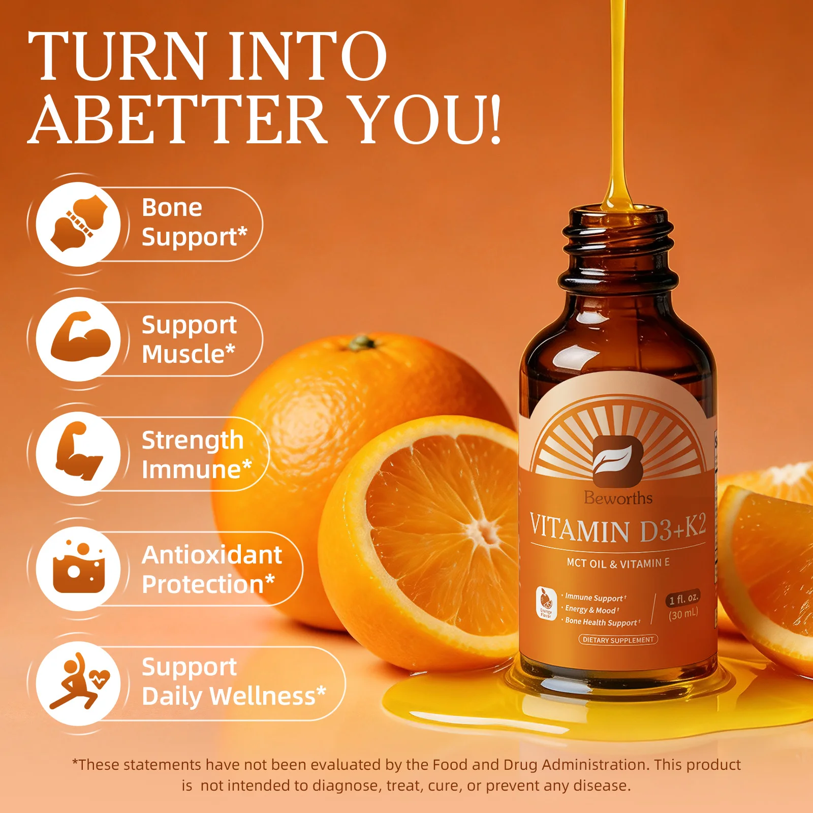 BEWORTHS Gotas de Vitamina D3 - Vitamin D3 K2 Drop reseña y precio