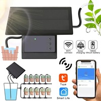 Tuya Wifi Solar Power Timer Pump Automatic Drip Irrigation Kit Garden APP Remote Control Watering System 10/15 Heads Kit