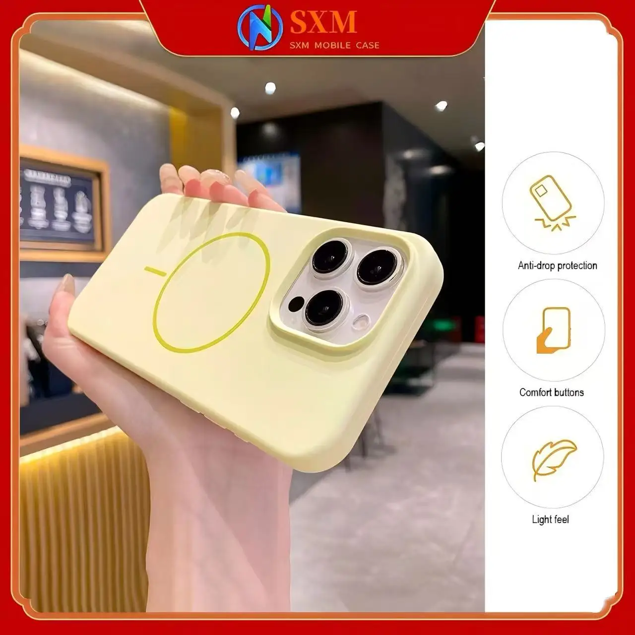 

Подходит для iPhone, жидкий силиконовый магнитный защитный чехол, чехол для телефона