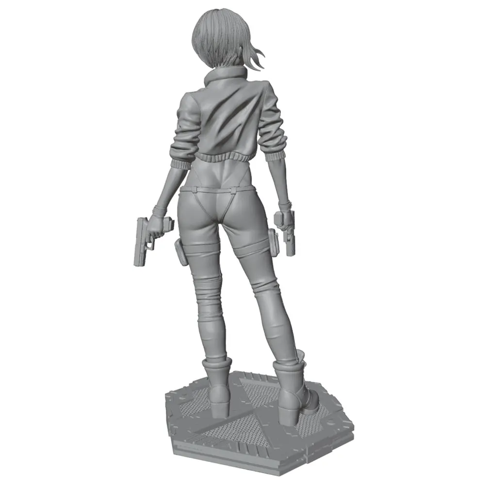 1/24/12/6 Desk ornament，Female Warrior Resin Model Kits GK Miniature 3D Printed Gray Model Figurine DIY Doll Model Unpainted