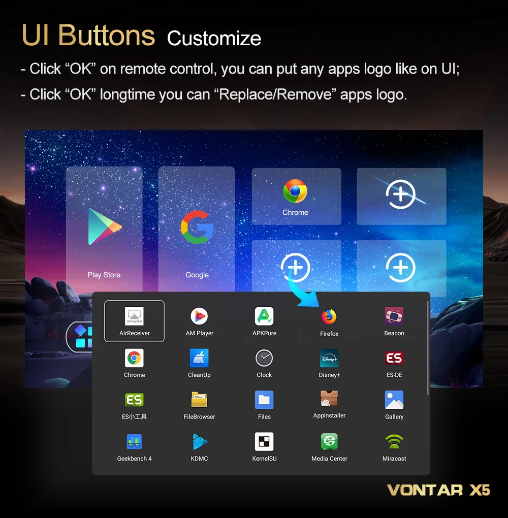 VONTAR X5 안드로이드 14 TV 박스 Amlogic S905X5M 4GB 128GB 1000M Wifi6 4K AV1 TVBOX 미디어 플레이어 32GB…