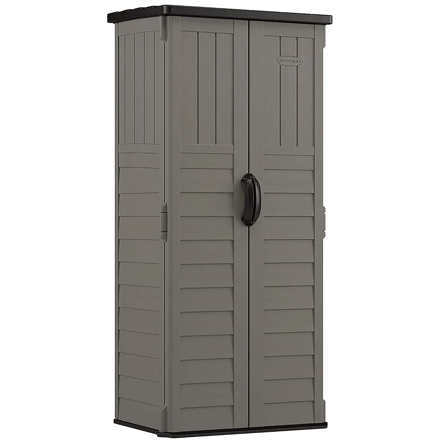 Vertical Storage Shed 22 Cu Ft Lockable Double Doors Outdoor Garden Tool Organizer Stoney, Customized