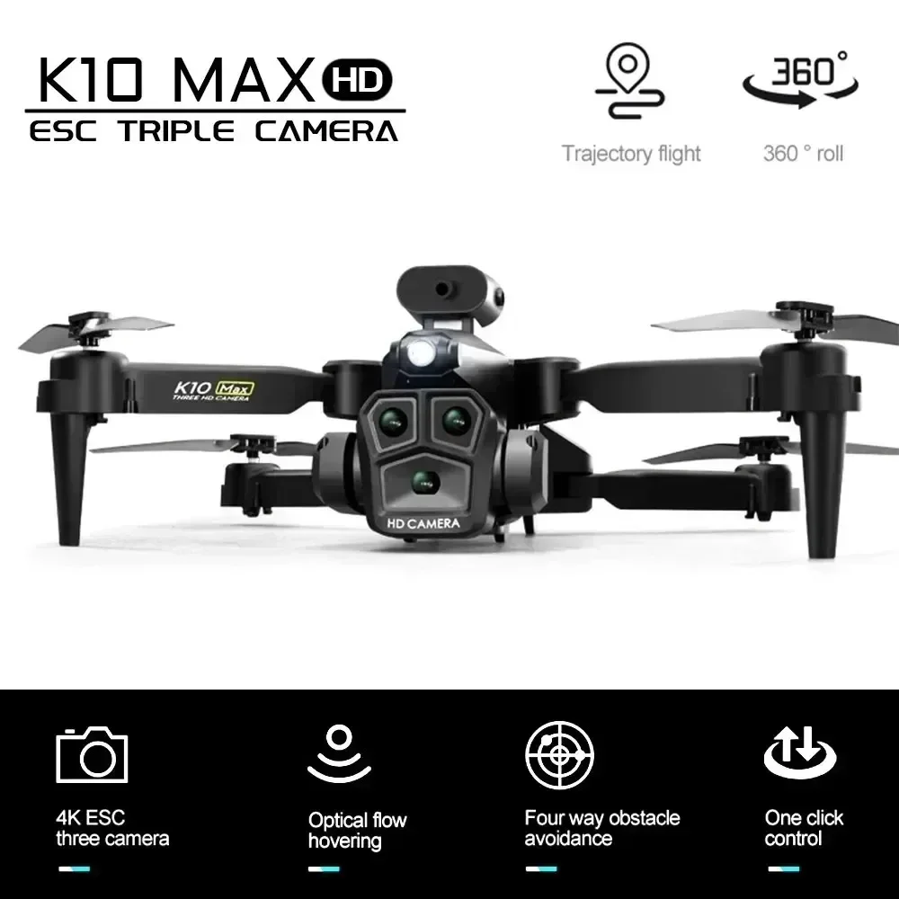 New K10MAX Drone Professional 5G WiFi FPV Brushless Motor GPS Return 4K HD Dual Camera 360° Laser Obstacle Avoidance FPV Drone