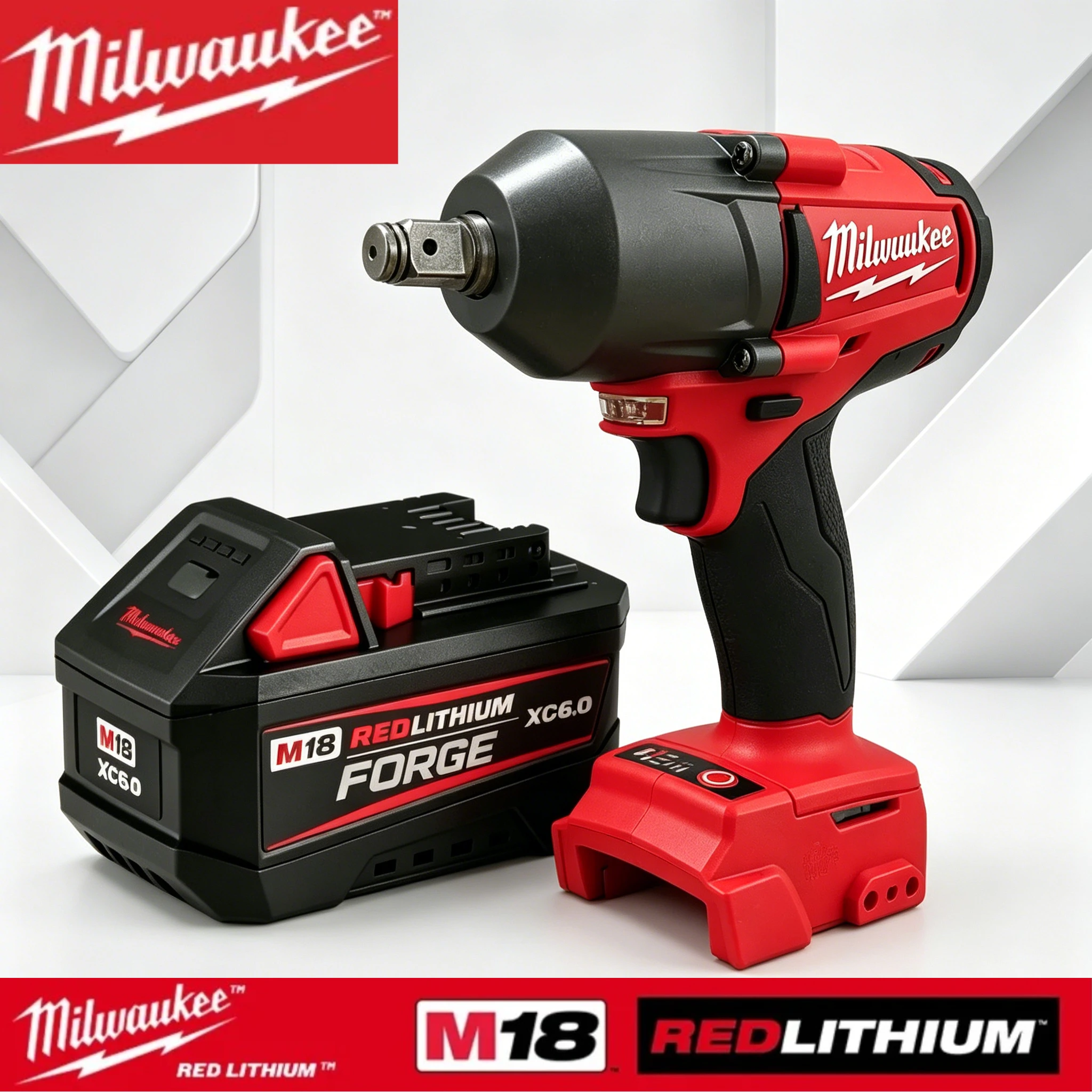 

Milwaukee M18 FORGE battery18V for Brushless Impact Wrench 1/2"Drive Cordless Electric Wrench for Professional Mechanics