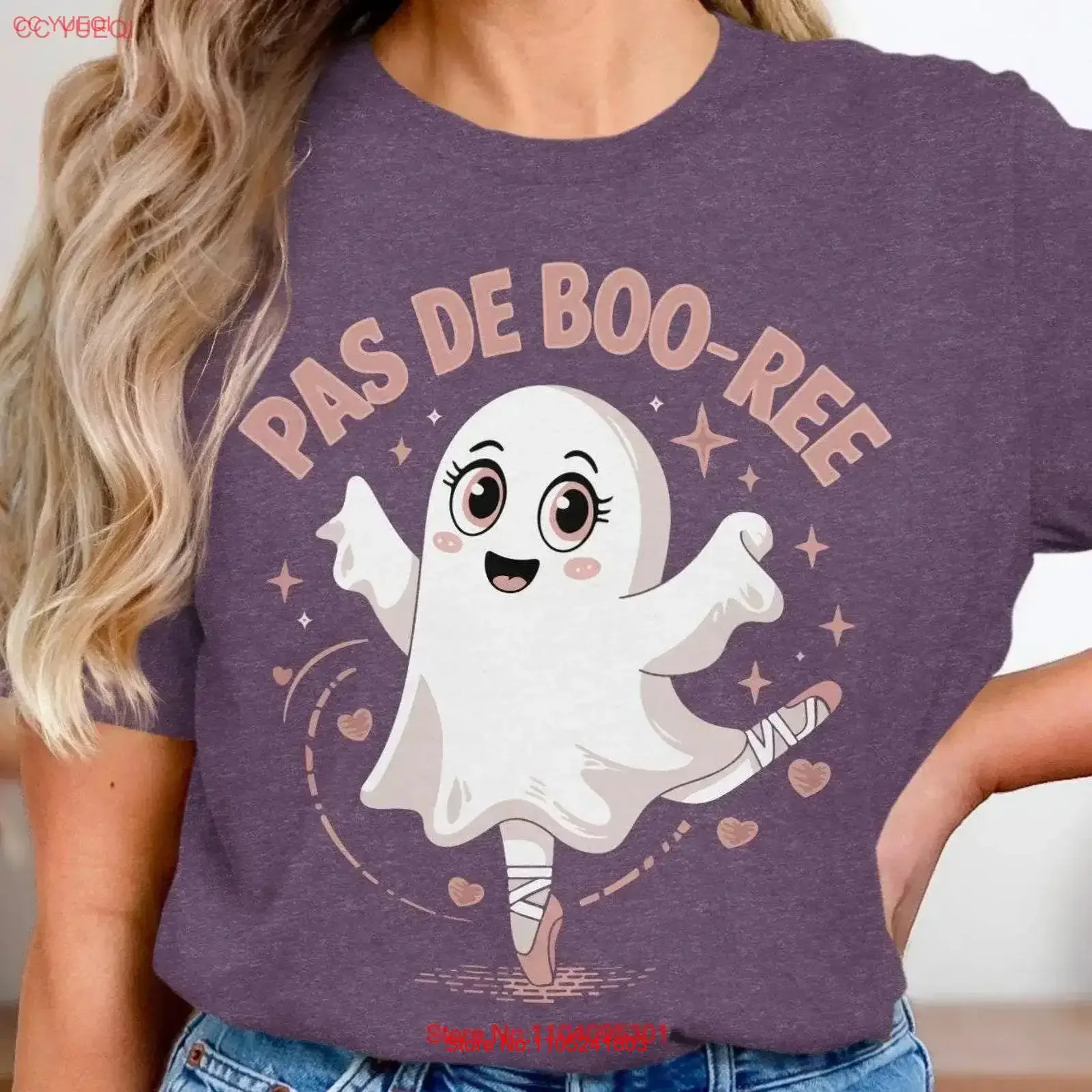 FUNNY BALLET HALLOWEEN T Shirt For Her Cute Pas de Boo ree Ghost Adorable Dancer Lover Spooky Season vintage Washed Soft
