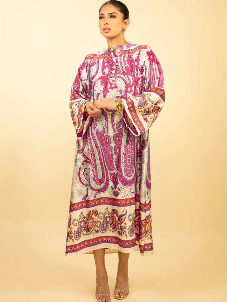 

African Dresses For Women 2025 New African Clothes Dashiki Flower Print Ankara Dresses Bazin Traditional Robe Africa Dress