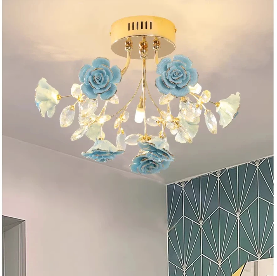 Decora Ceiling Lights Fixture D32cm H30cm Floral Lights Kids Children Ceiling Lamp Bedroom Living Room Home Indoor Lighting