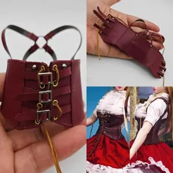 1/6 Scale Female Soldier Clothes Red Lacing Belt Fashion Gothic Corset Model for 12 Inch Action Figures Doll Accessories