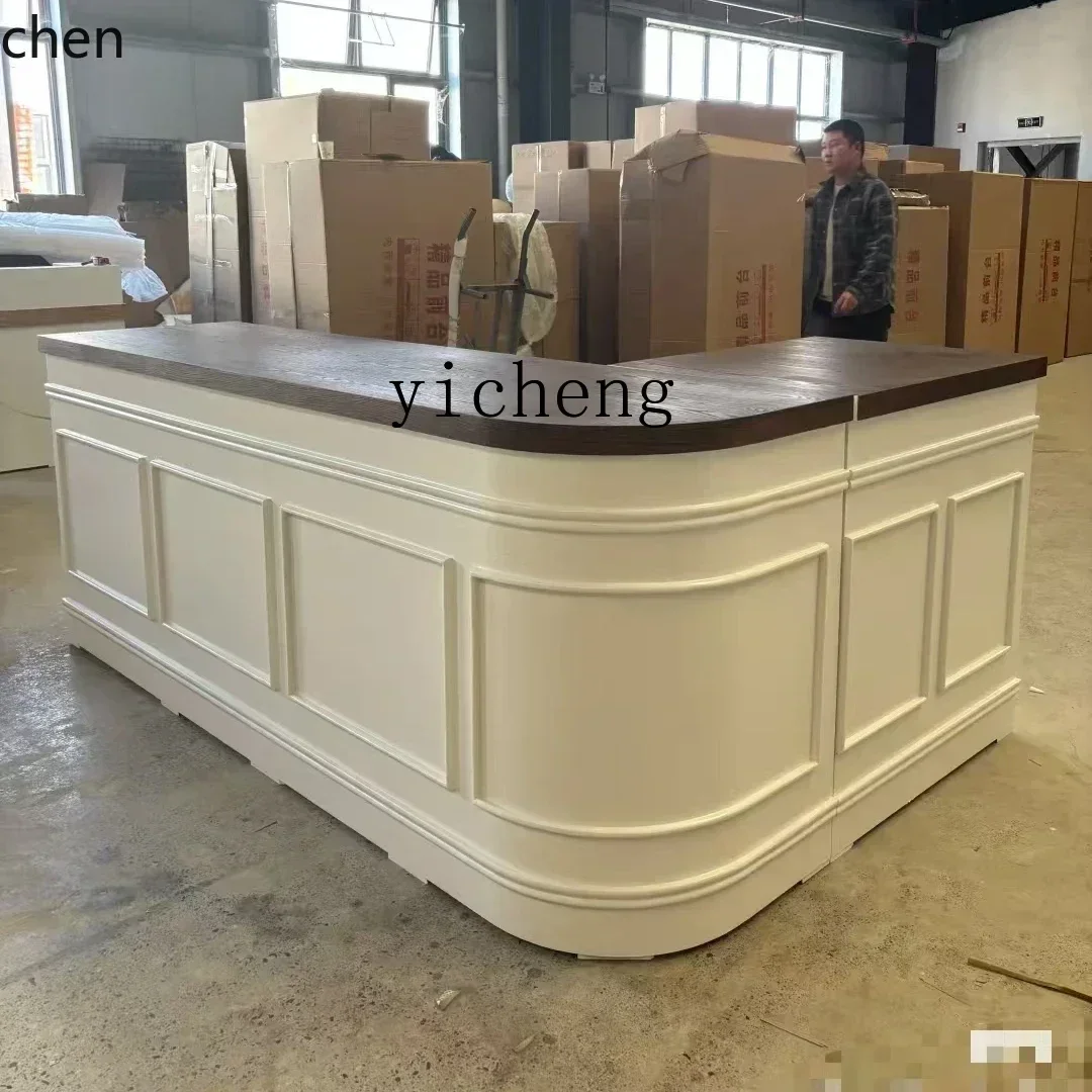 Dessert Shop Bar Table Beauty Salon Clothing Store Corner Cashier Desk Vintage Front ReceptionD17