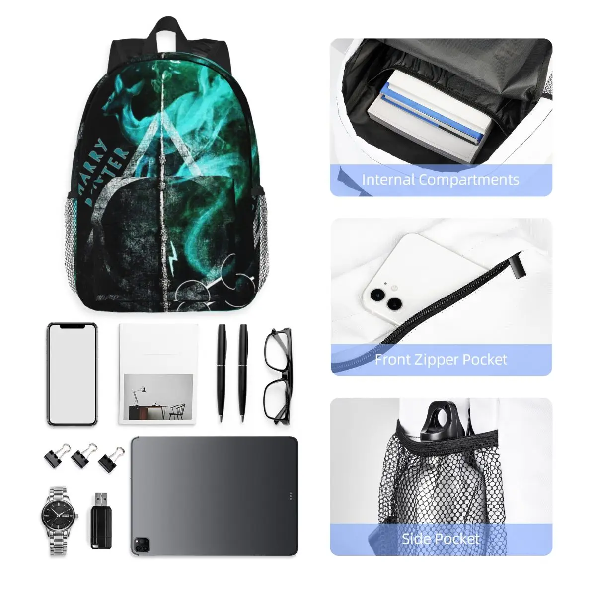 Durable 15-Inch Backpack Harry Potter  Ergonomic Lightweight Design for Comfort and Convenience