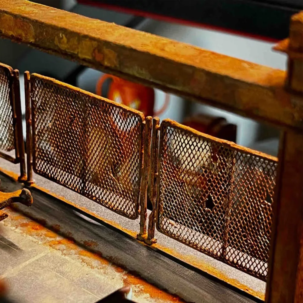 1PC DIY Miniatur Metall Mesh Modell Machen Kits 10*24cm HO Eisenbahn Zug Stacheldraht Zaun Tank modell Filter Mesh Für Diorama